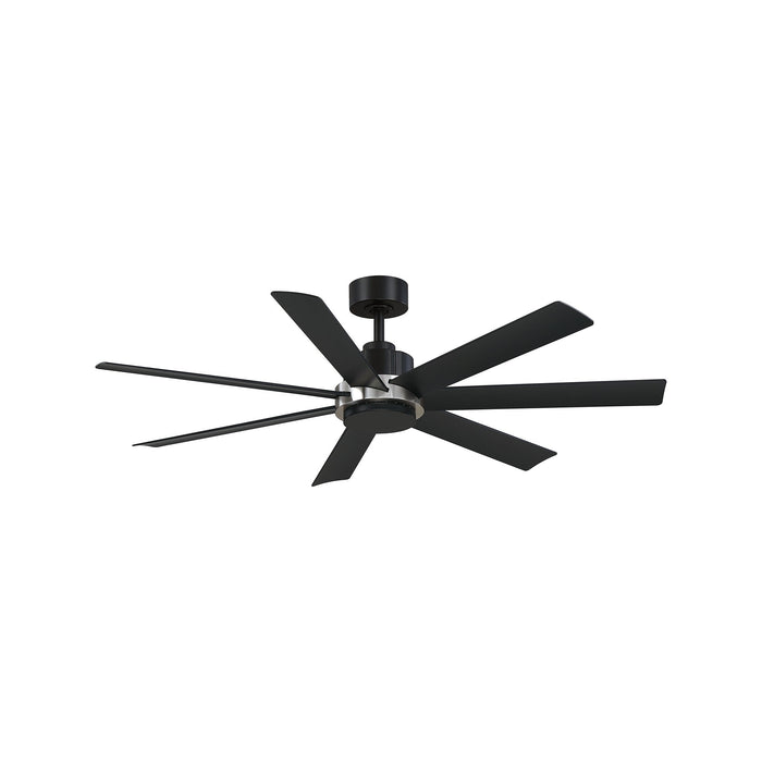 Pendry Indoor / Outdoor Ceiling Fan in Black / Brushed Nickel (56-Inch).