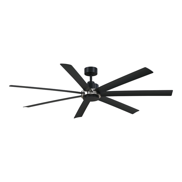 Pendry Indoor / Outdoor Ceiling Fan in Black / Brushed Nickel (72-Inch).