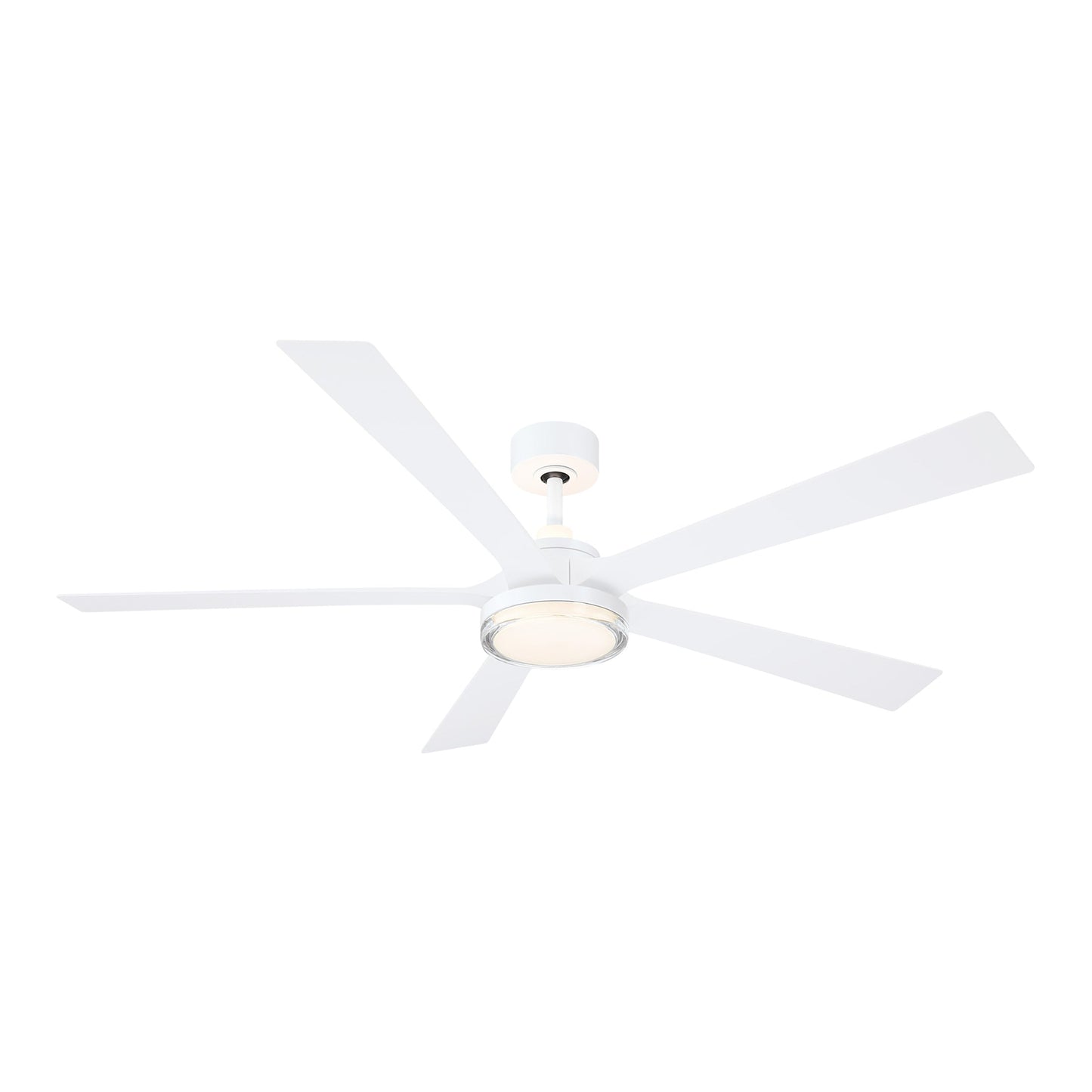 TorchAire Indoor / Outdoor LED Ceiling Fan in Matte White/Matte White (64-Inch).