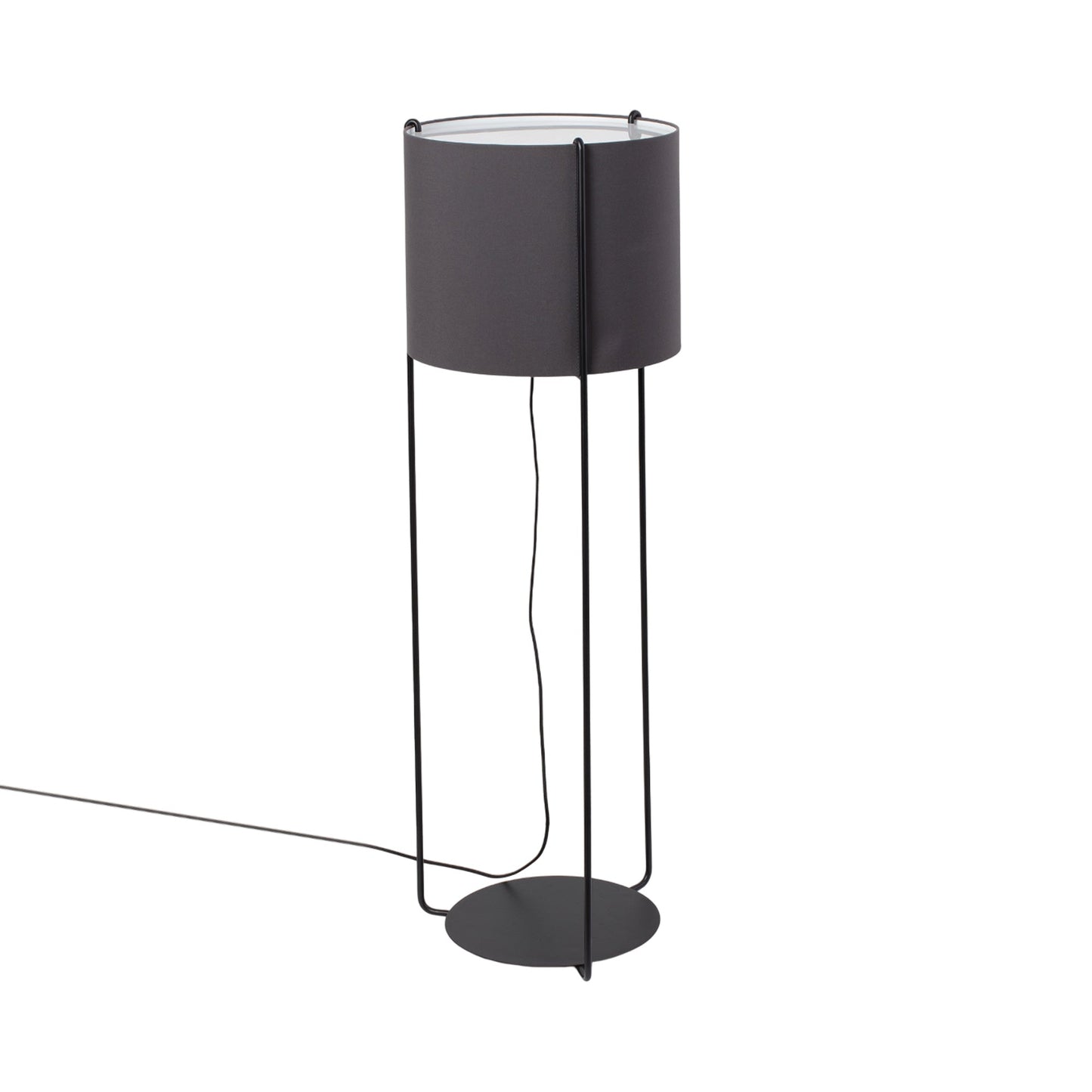 Drum Floor Lamp in Dark Grey.
