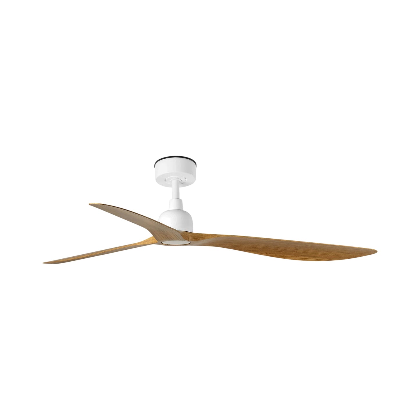 Outwood Ceiling Fan in Matt White/Oak (Without Light).