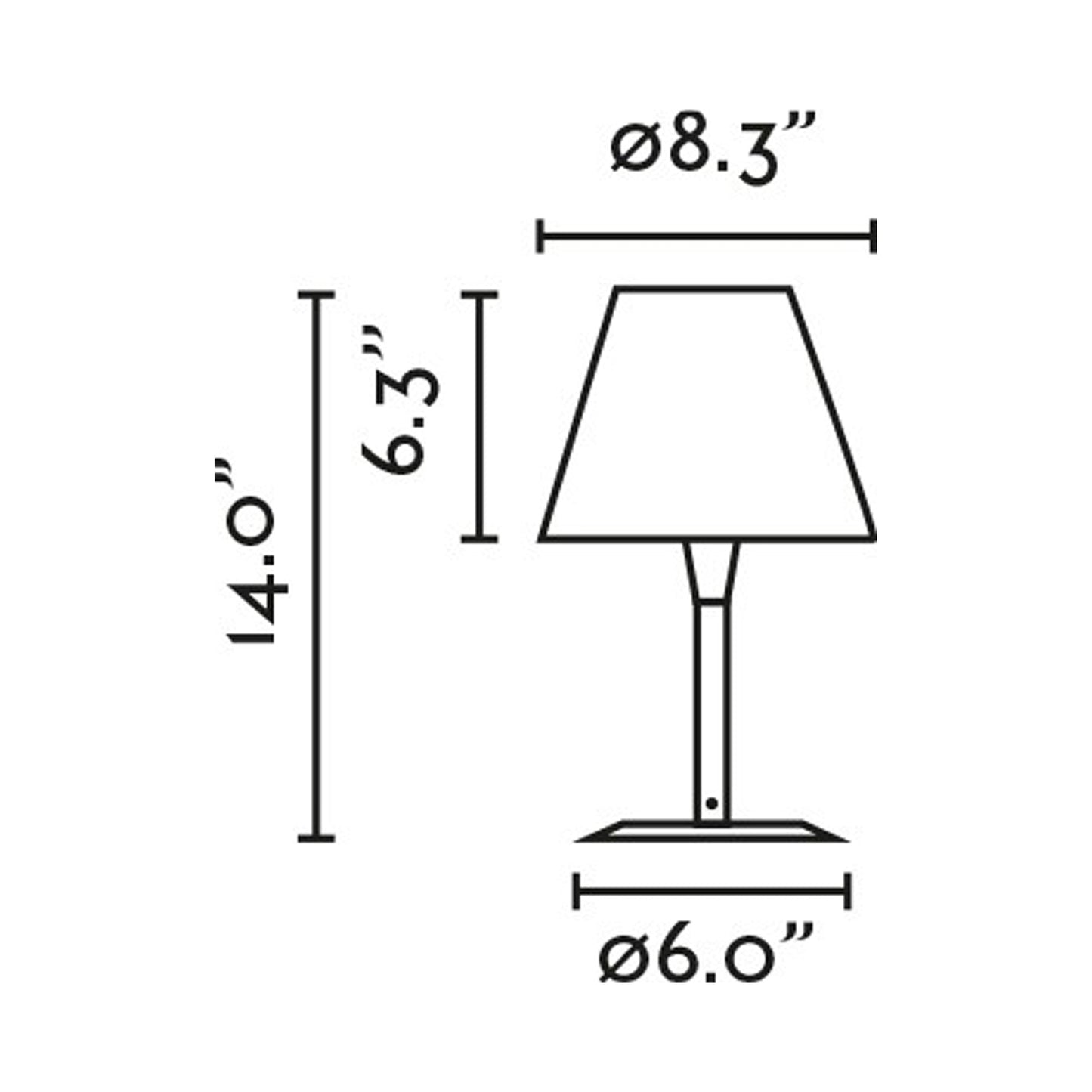Sumba Table Lamp - line drawing.