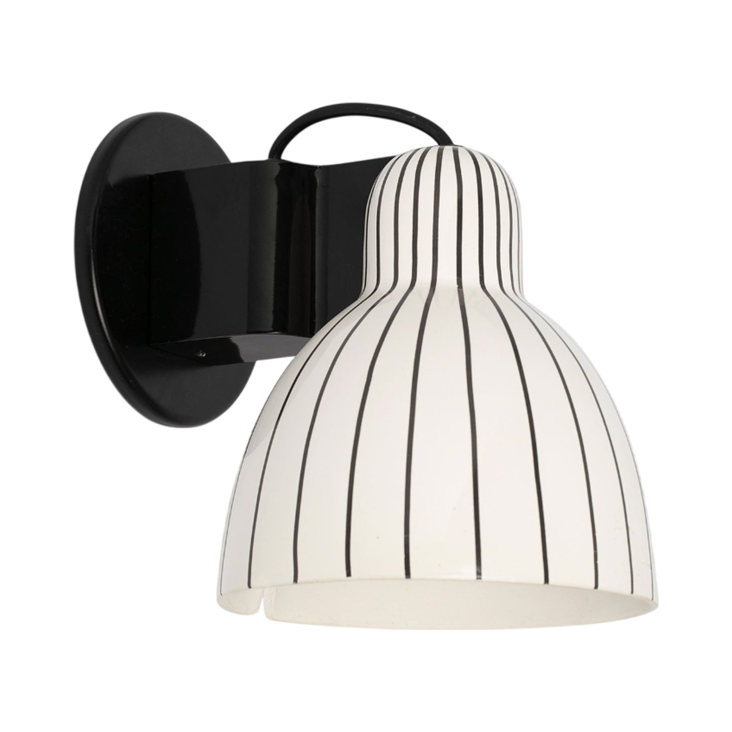 Venice Wall Light in White/Gloss Black.