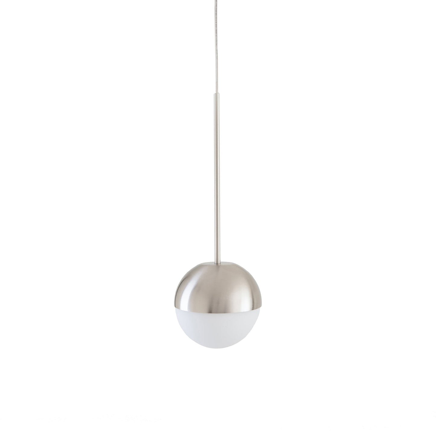 Pallina Pendant Light in Satin Nickel.