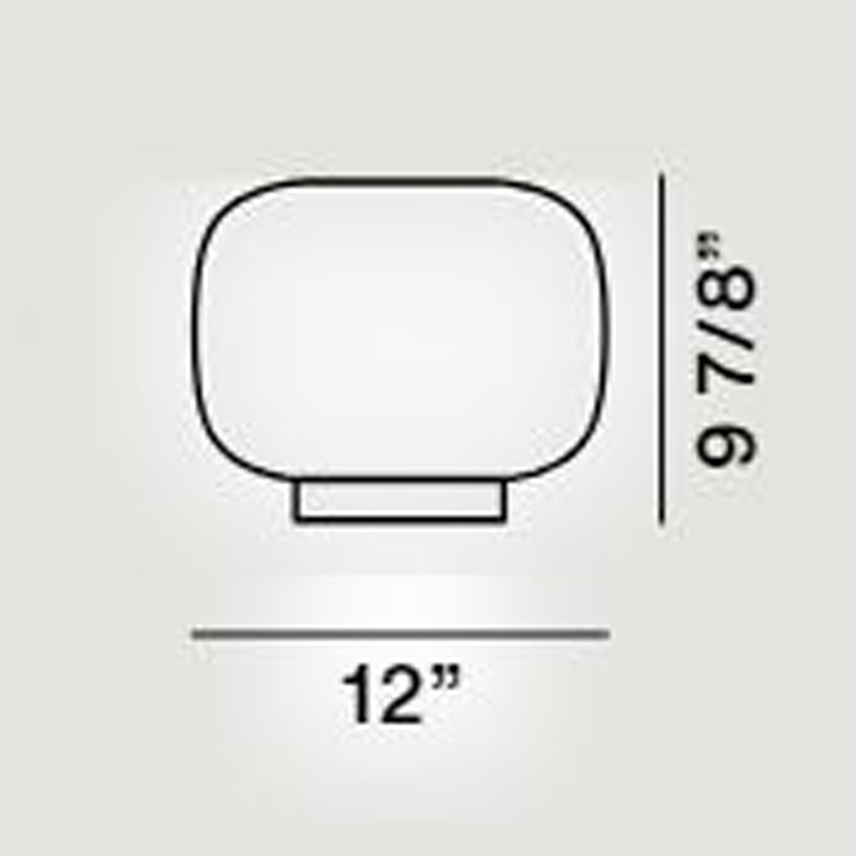 Chouchin Flush Mount Ceiling Light - line drawing.