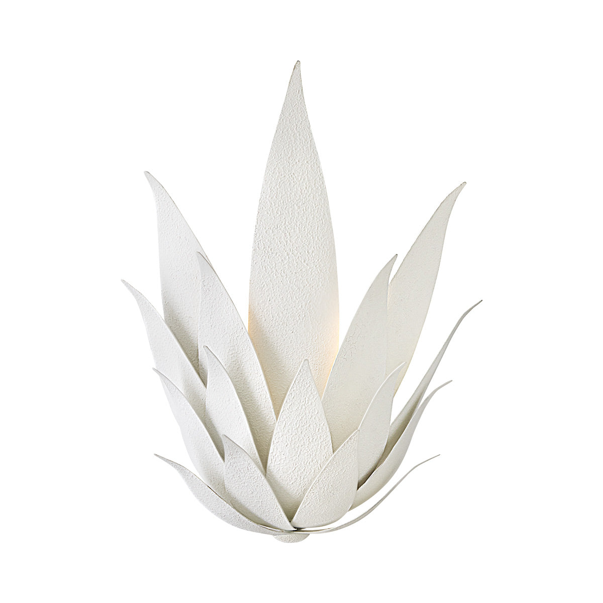Agave Wall Light in Textured Plaster.