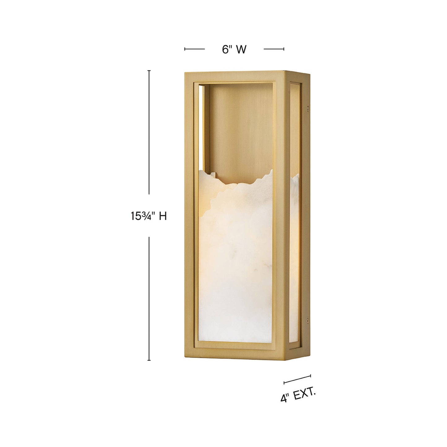 Veleta Wall Light - line drawing.