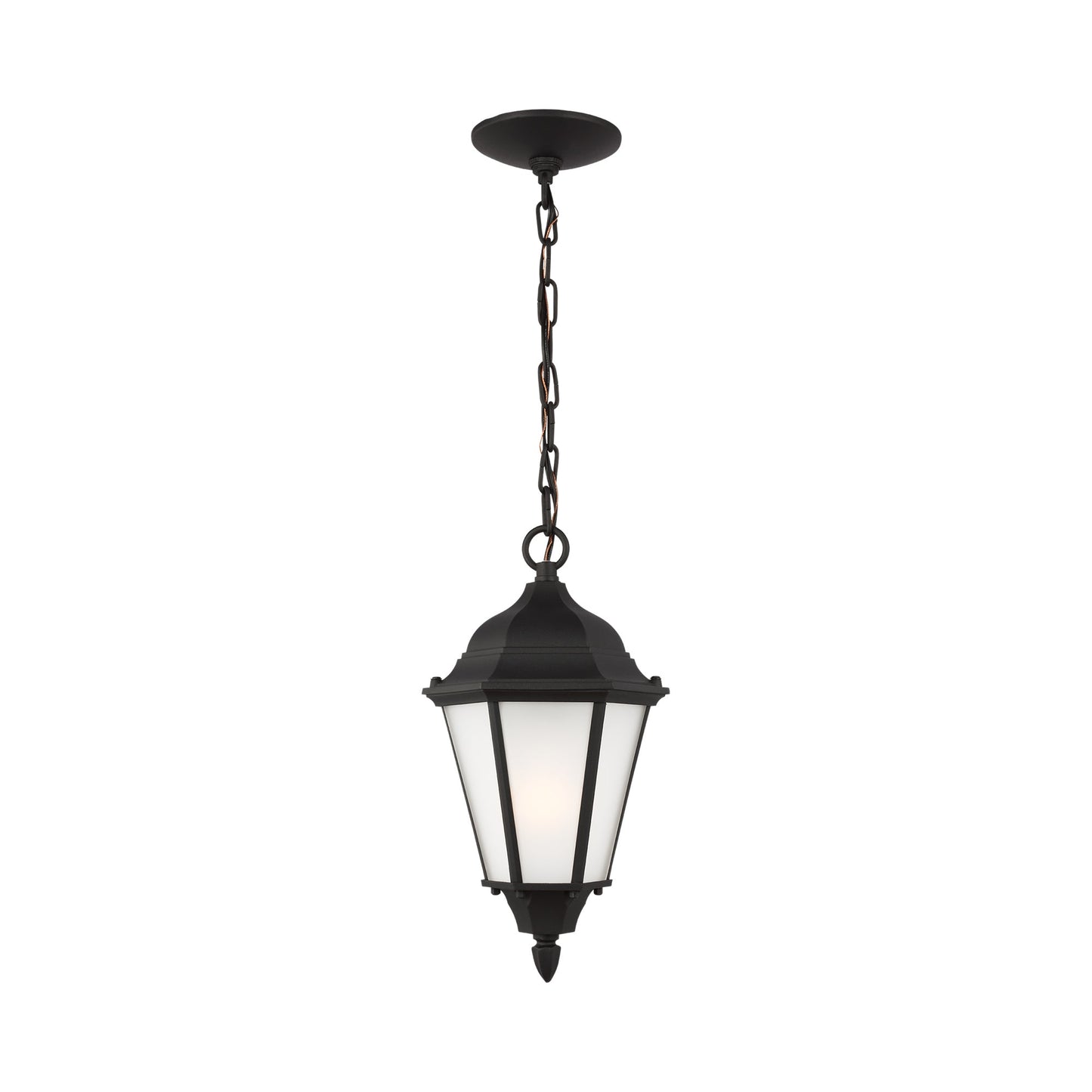 Bakersville Outdoor Pendant Light in Black (Satin Etched ).