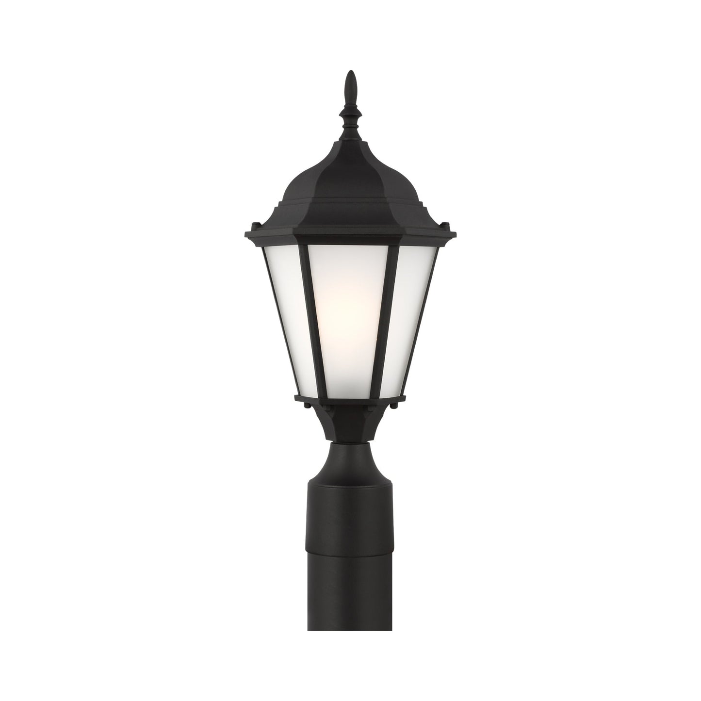 Bakersville Outdoor Post Light in Black (Satin Etched ).