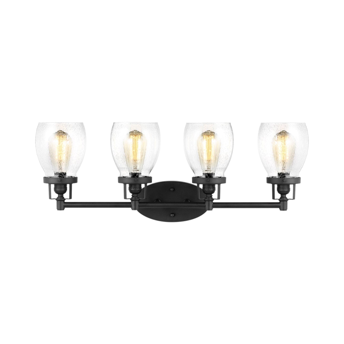 Belton Bath Wall Light in Midnight Black (4-Light).