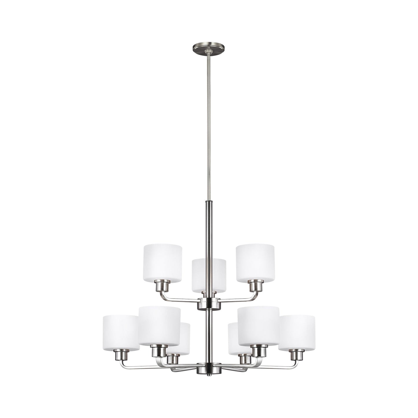 Canfield Chandelier in Brushed Nickel (9-Light).
