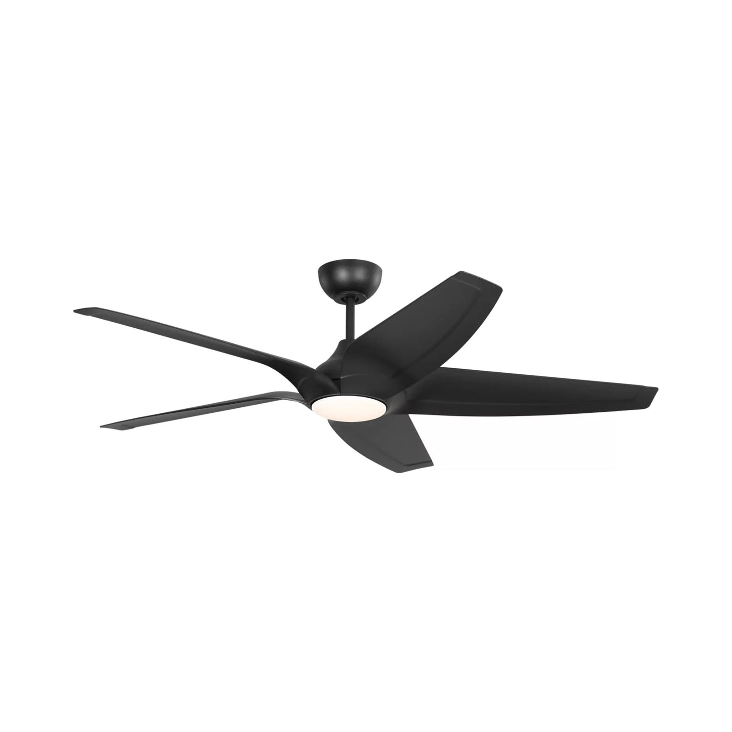 Dellwood Coastal Smart LED Ceiling Fan in Midnight Black.