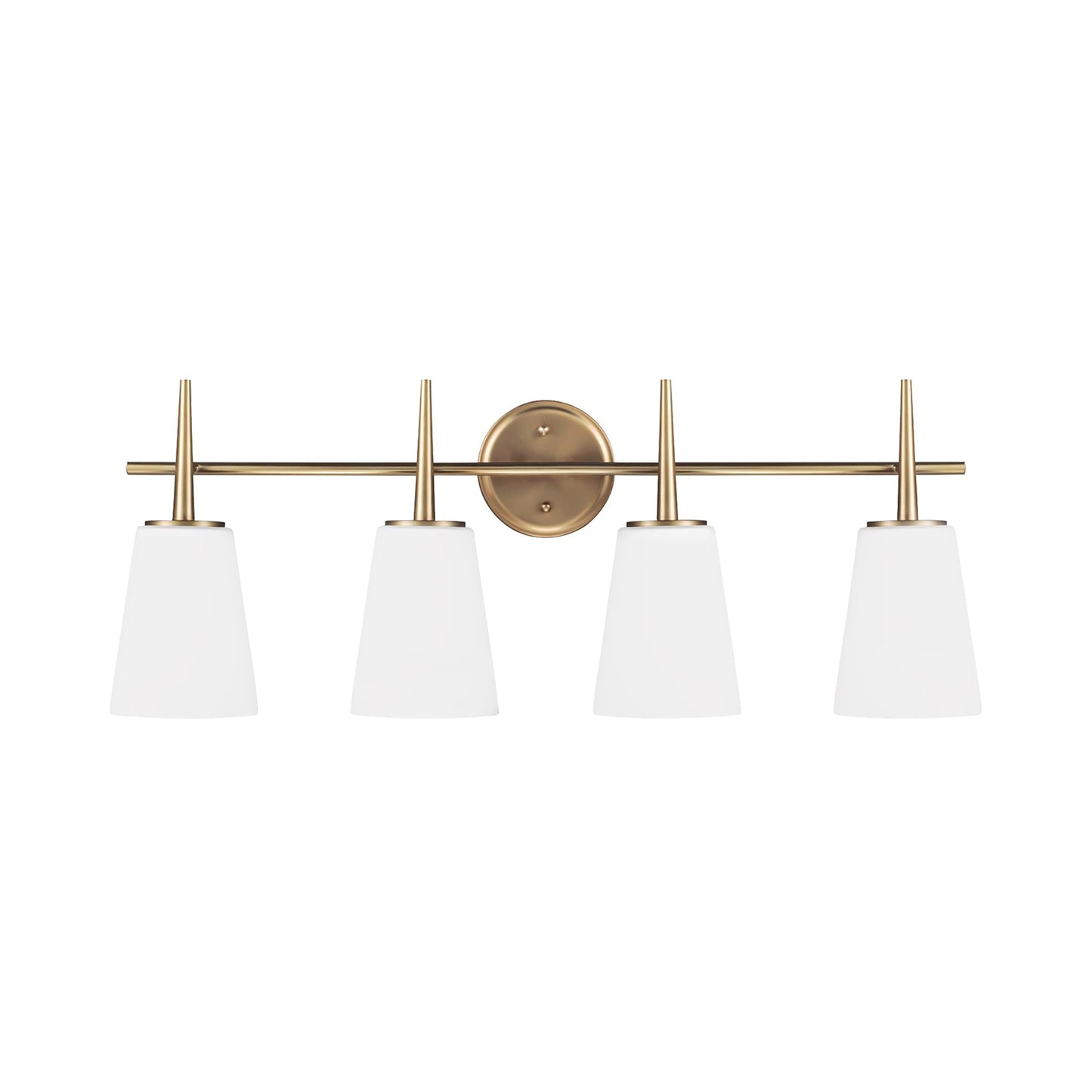 Driscoll Bath Wall Light in Satin Brass (4-Light).