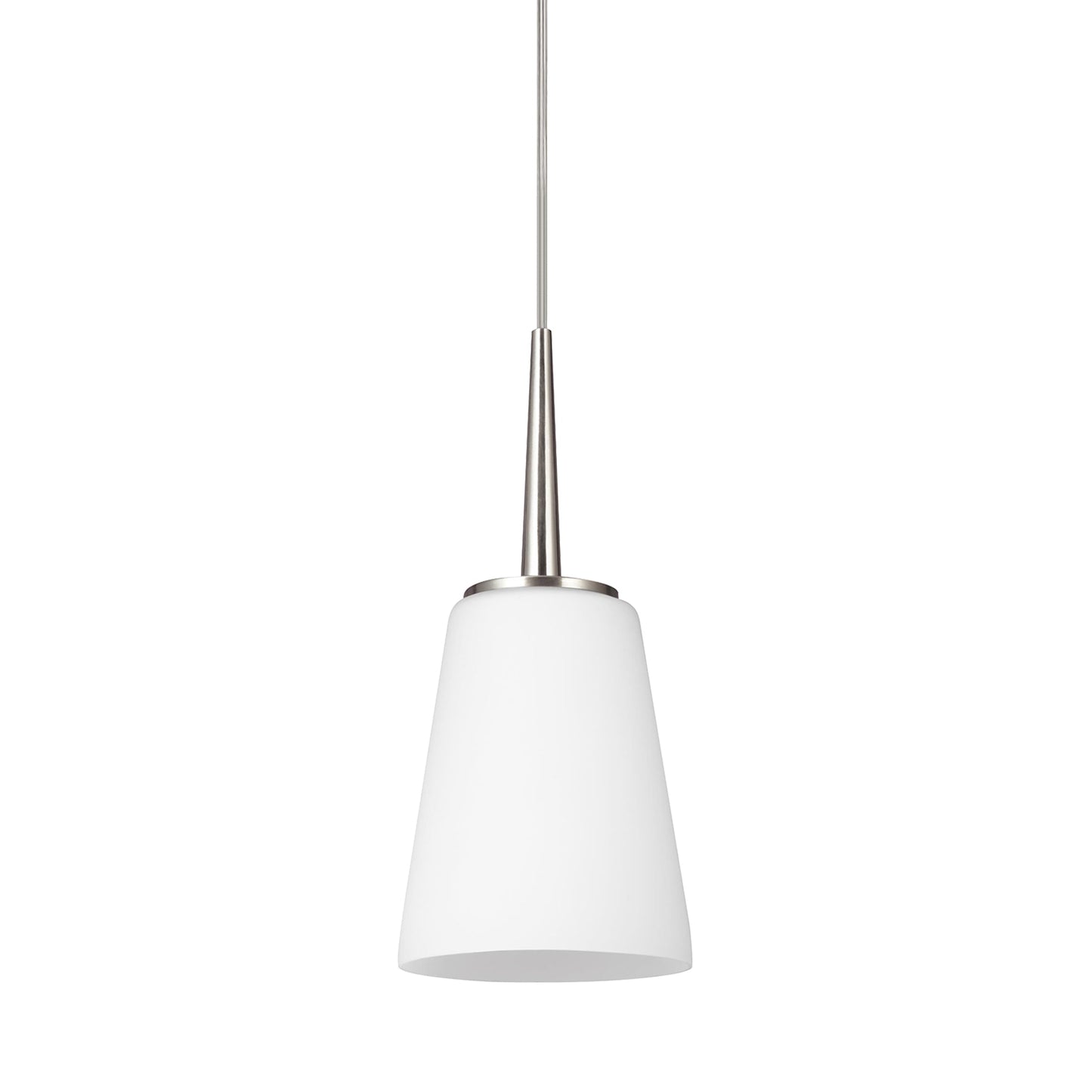 Driscoll Pendant Light in Brushed Nickel.