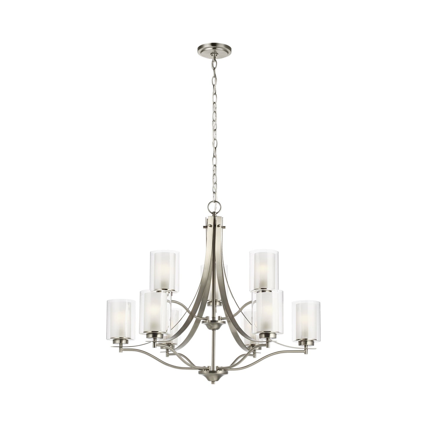 Elmwood Park Chandelier in Brushed Nickel (9-Light).
