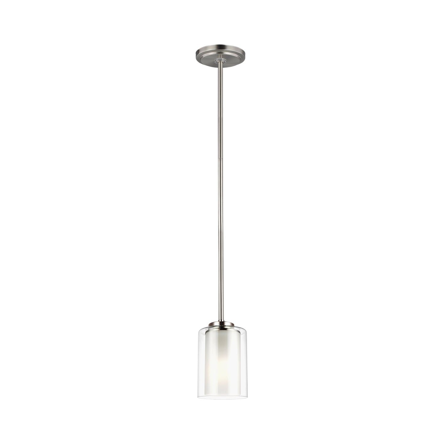 Elmwood Park Mini Pendant Light in Brushed Nickel.