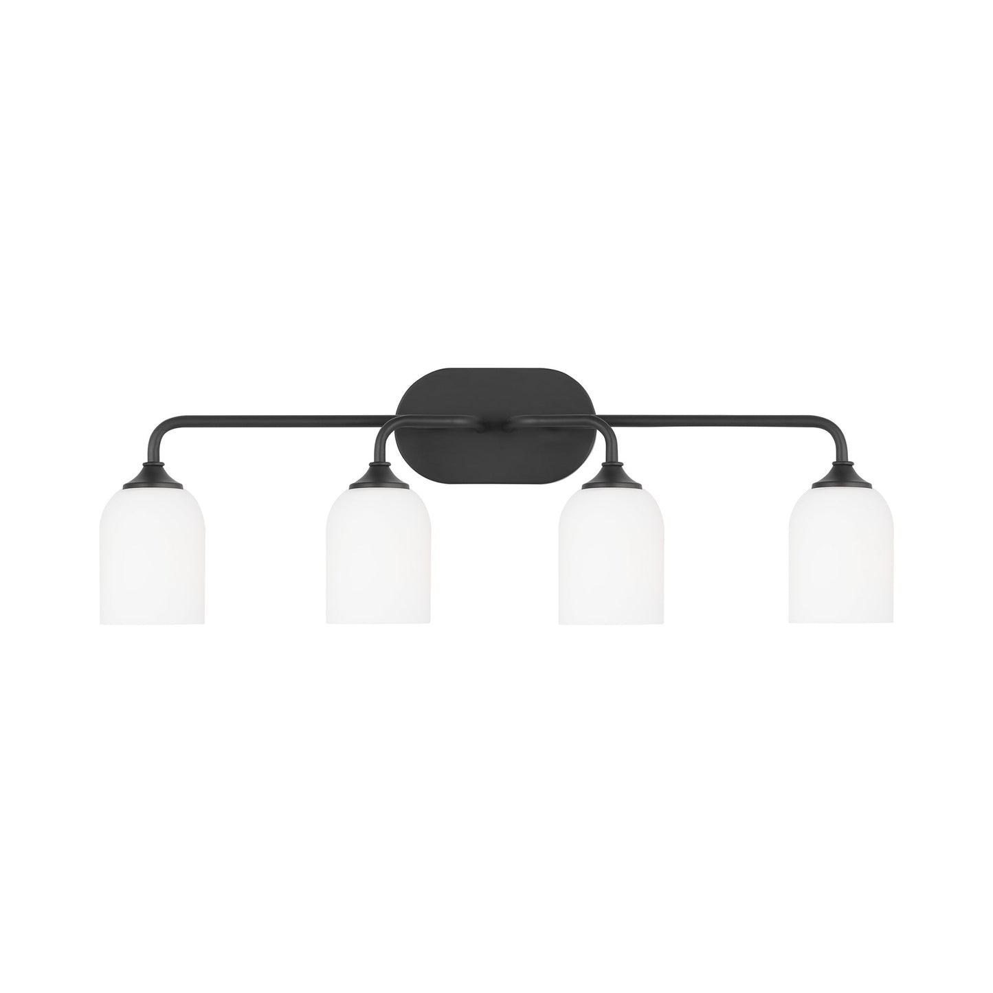 Emile Bath Vanity Light in Midnight Black (4-Light).