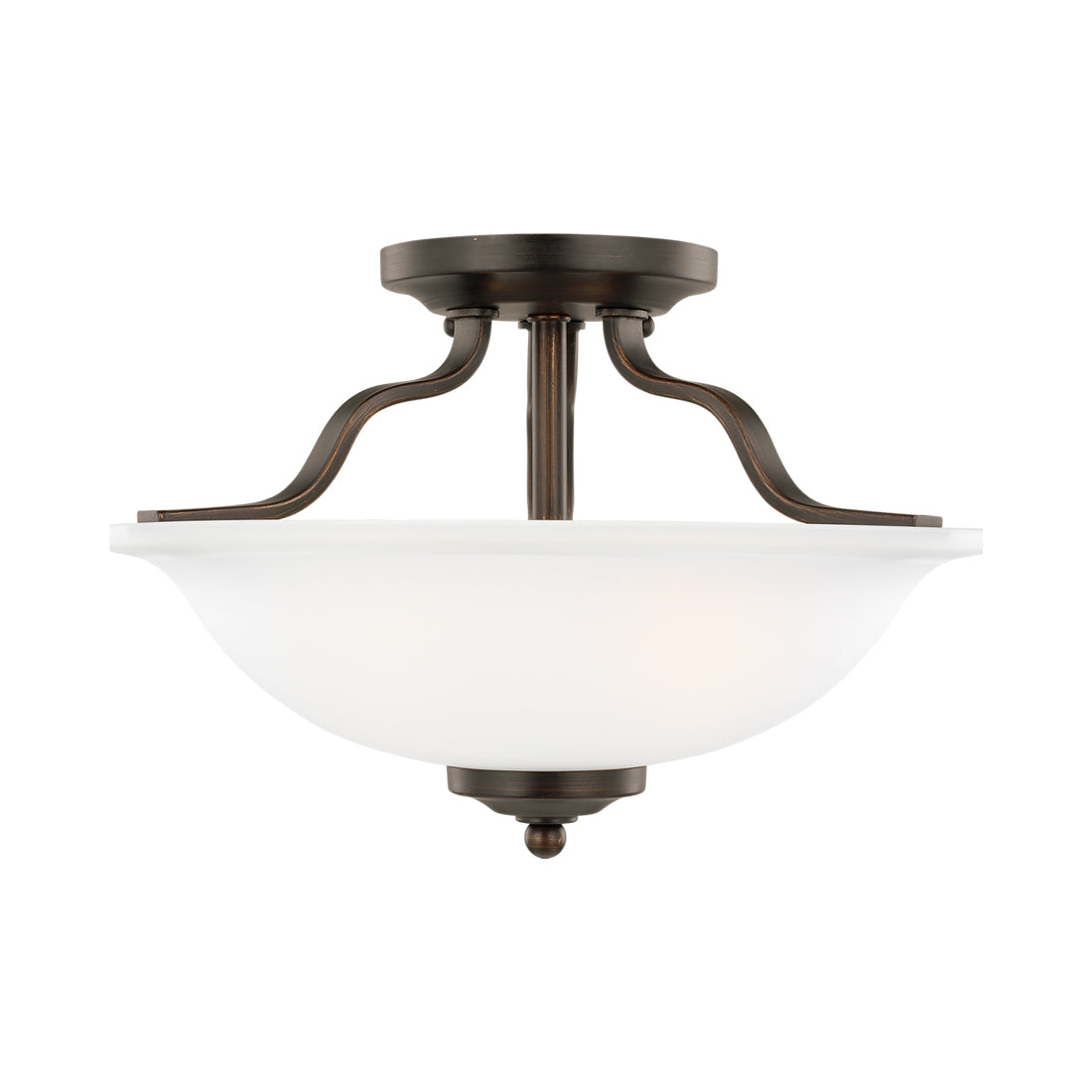 Emmons Semi-Flush Mount Ceiling Light in Bronze.