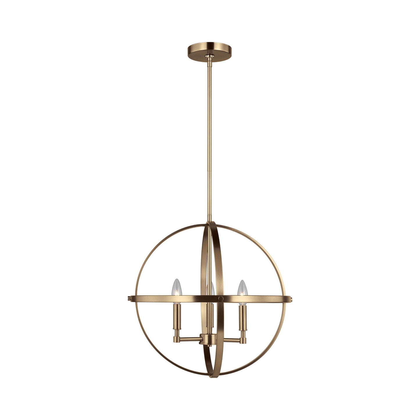 Exmoore Pendant Light in Satin Brass.