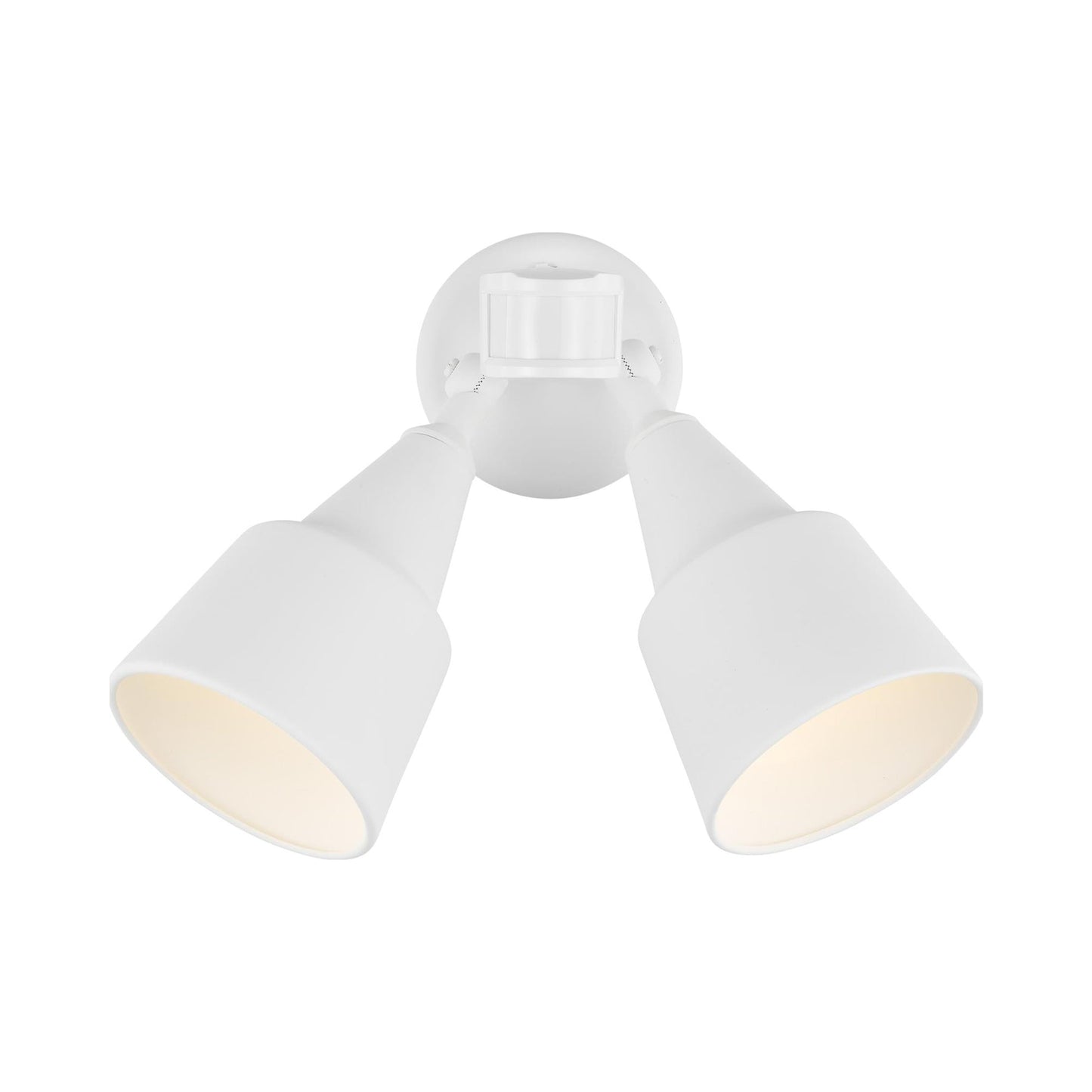 Flood Light Outdoor Sensor Wall Light in White (2-Light).