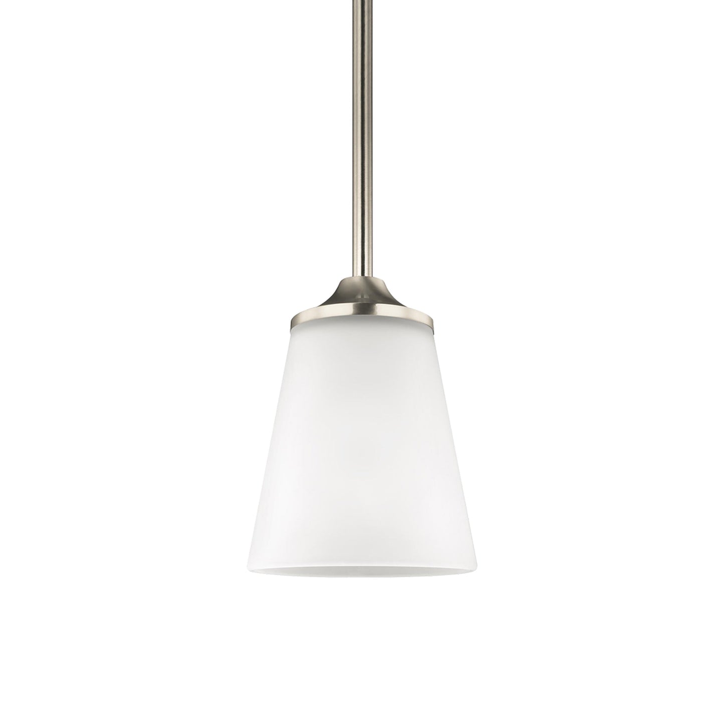 Hanford Mini Pendant Light in Brushed Nickel.