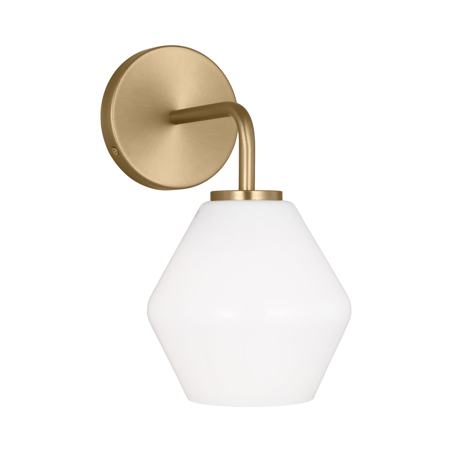 Jett Bath Wall Light in Satin Brass.