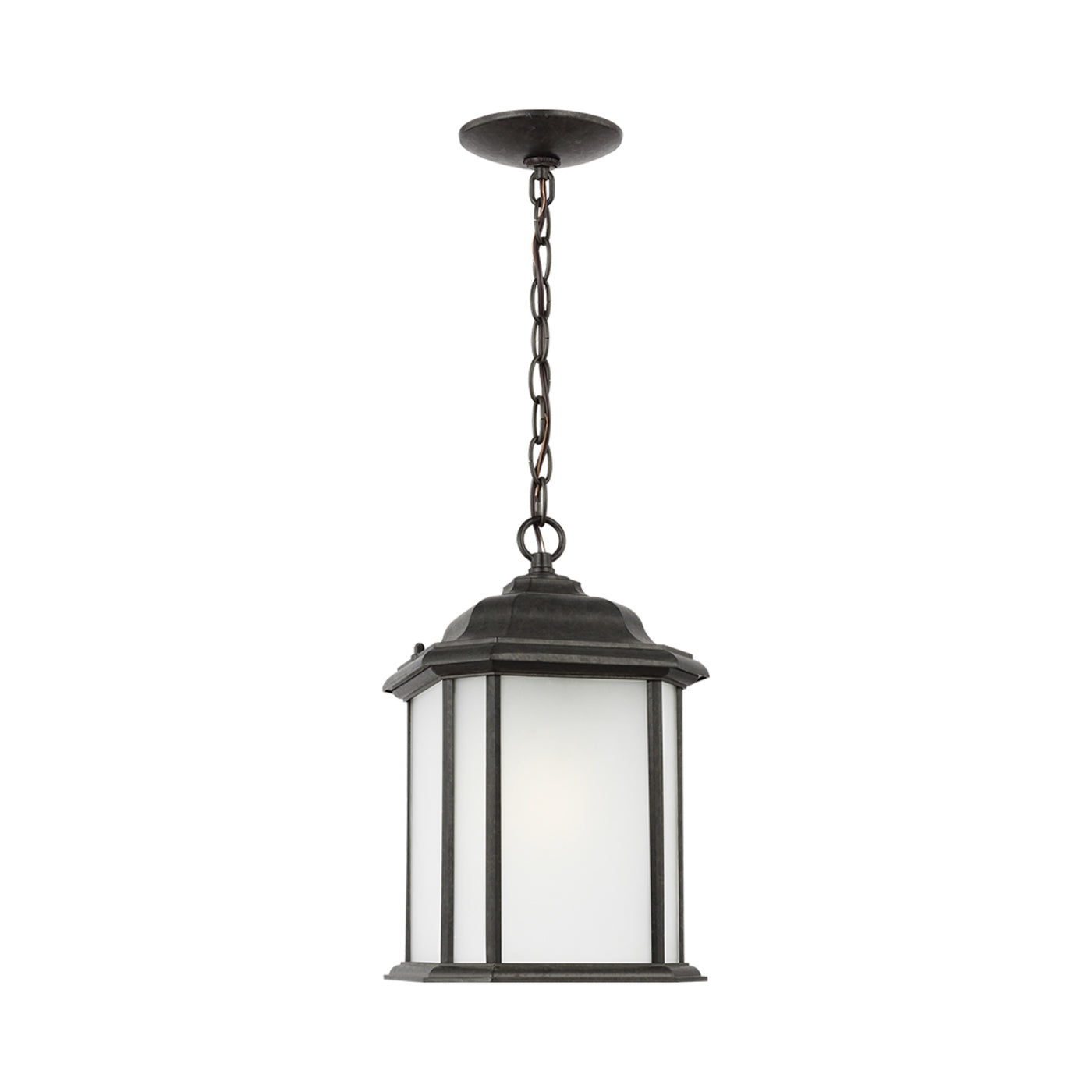 Kent Outdoor Pendant Light in Oxford Bronze/Satin Etched.