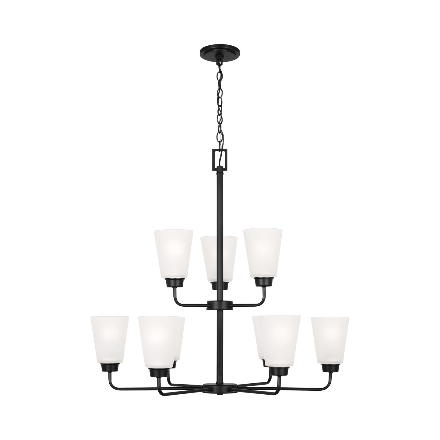 Kerrville Chandelier in Midnight Black (9-Light).
