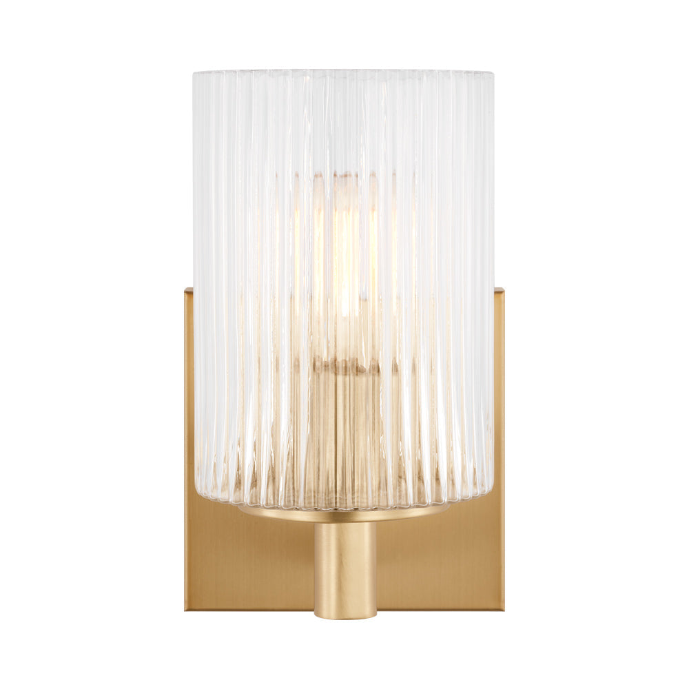 Lando Bath Wall Light in Satin Brass.