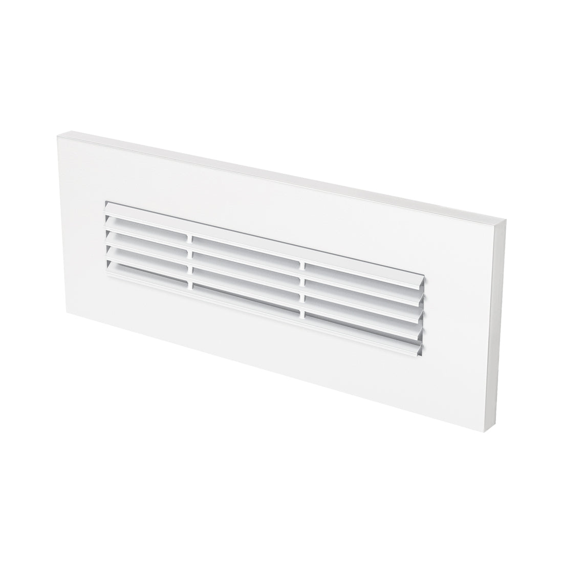 Louver Outdoor LED Brick Light in White.