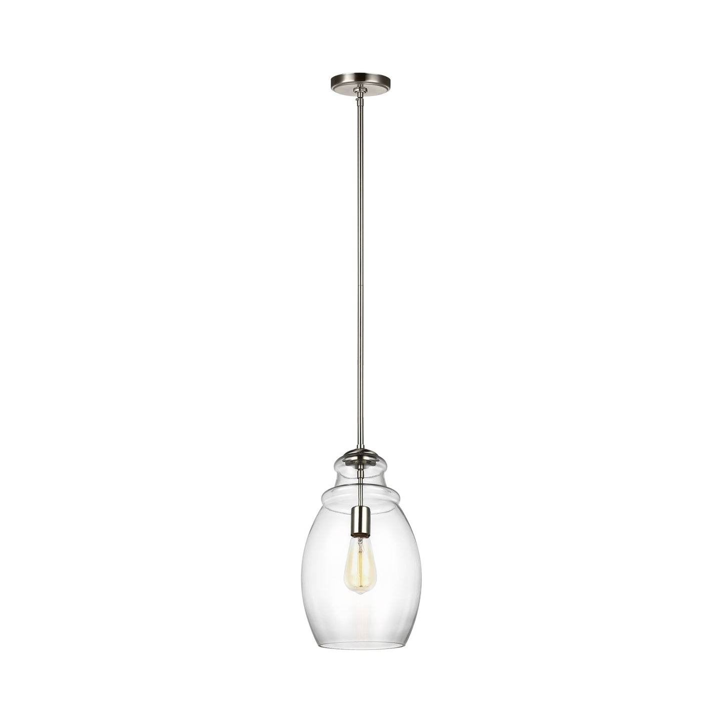 Marino Pendant Light in Satin Nickel.