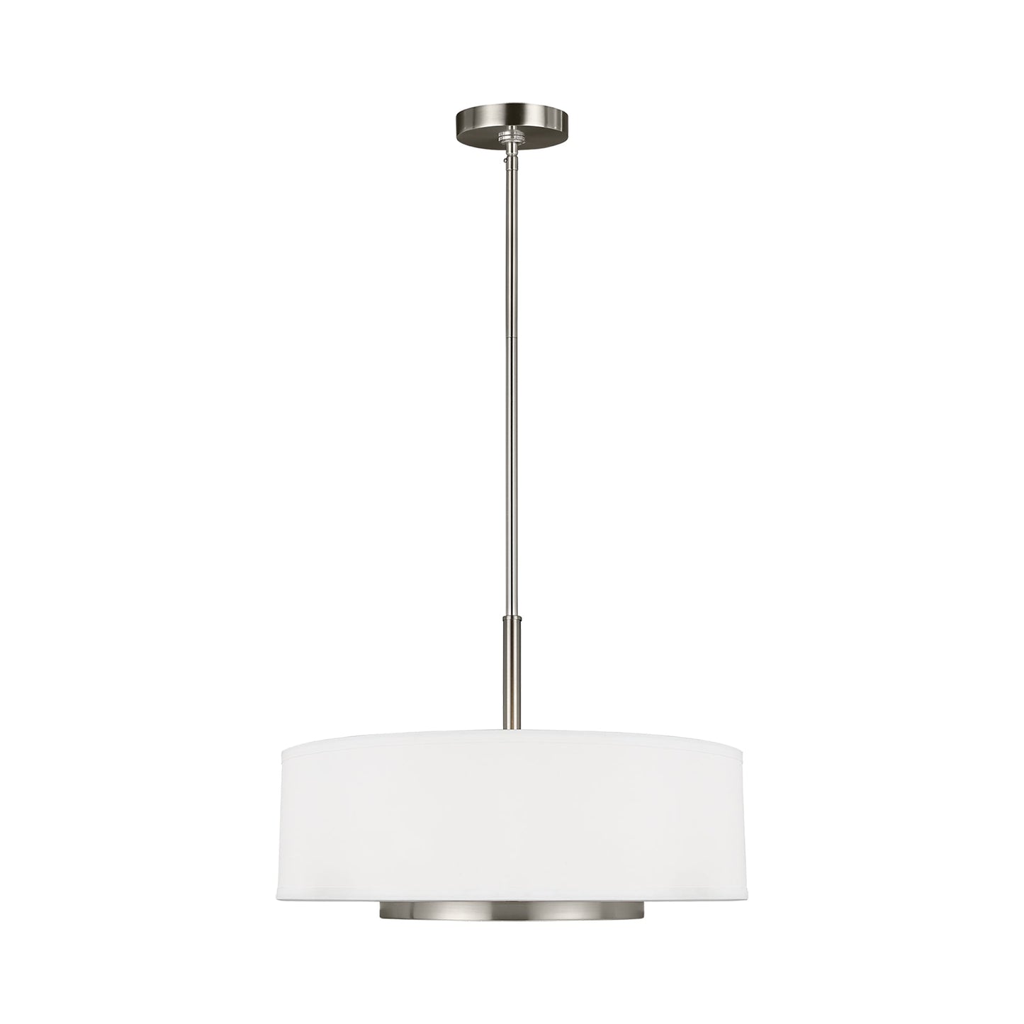 Nance Pendant Light in Brushed Nickel.