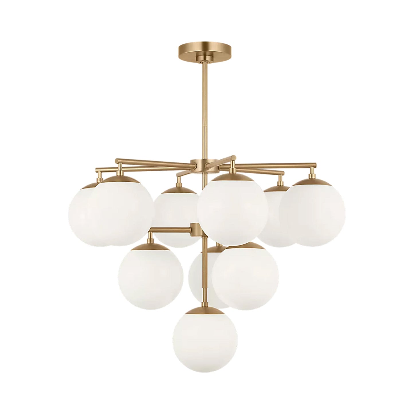 Nube Chandelier in Satin Brass (10-Light).