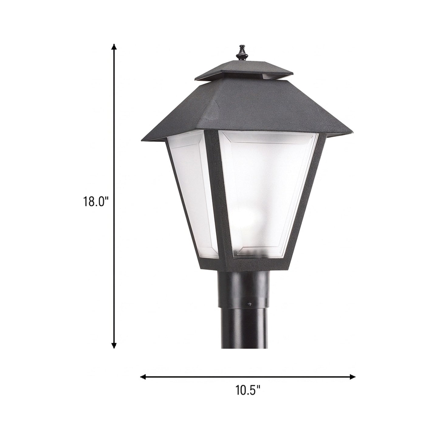 Outdoor 1-Light Post Light - line drawing.