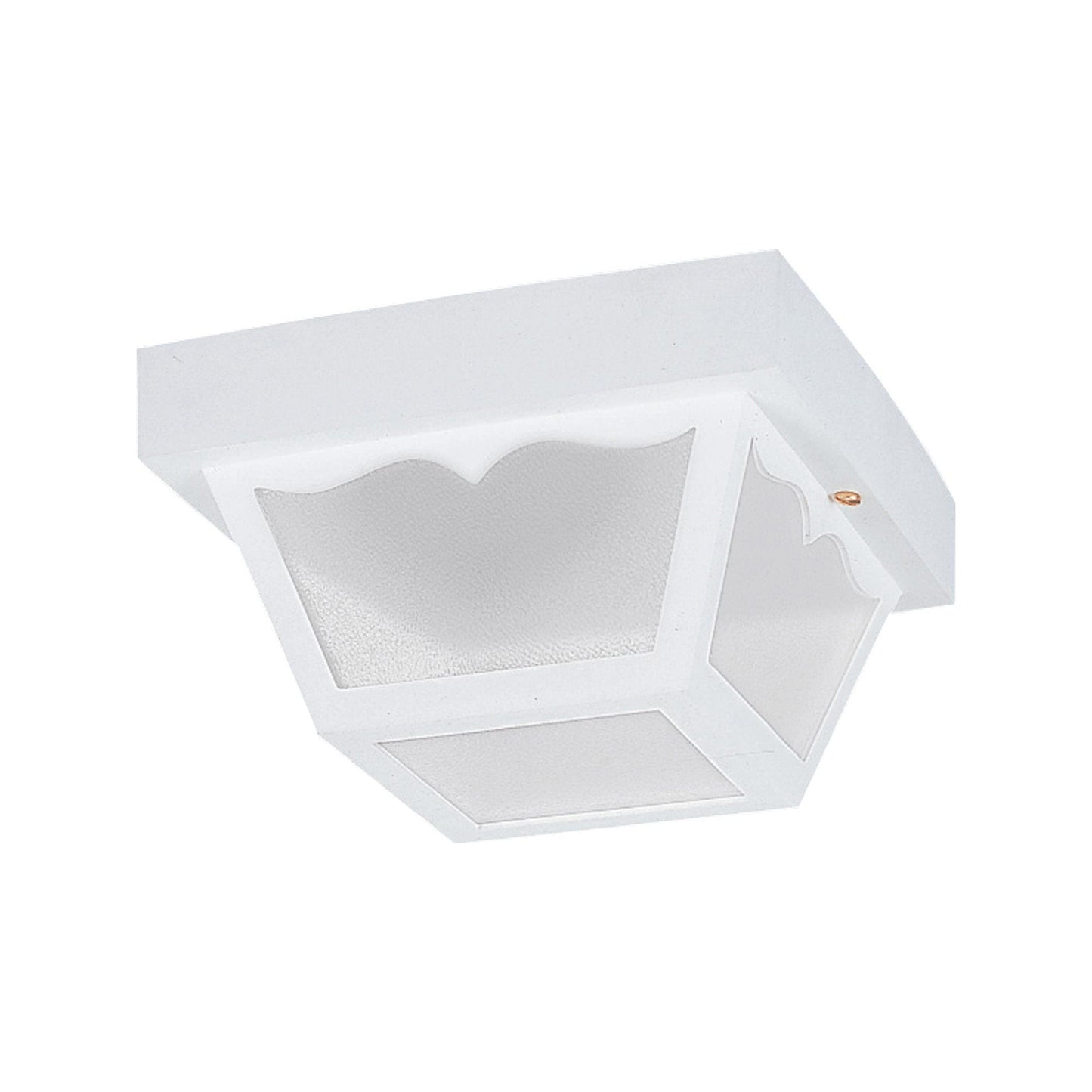 Outdoor Flush Mount Ceiling Light in White (2-Light).