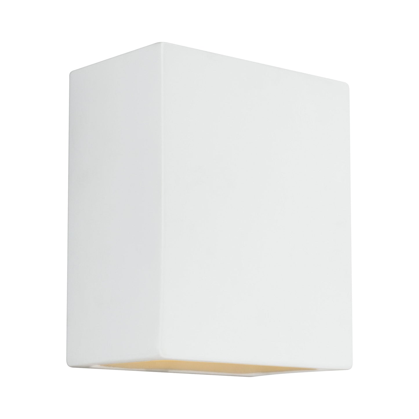 Outdoor Paintable Ceramic Wall Light (Rectangular).
