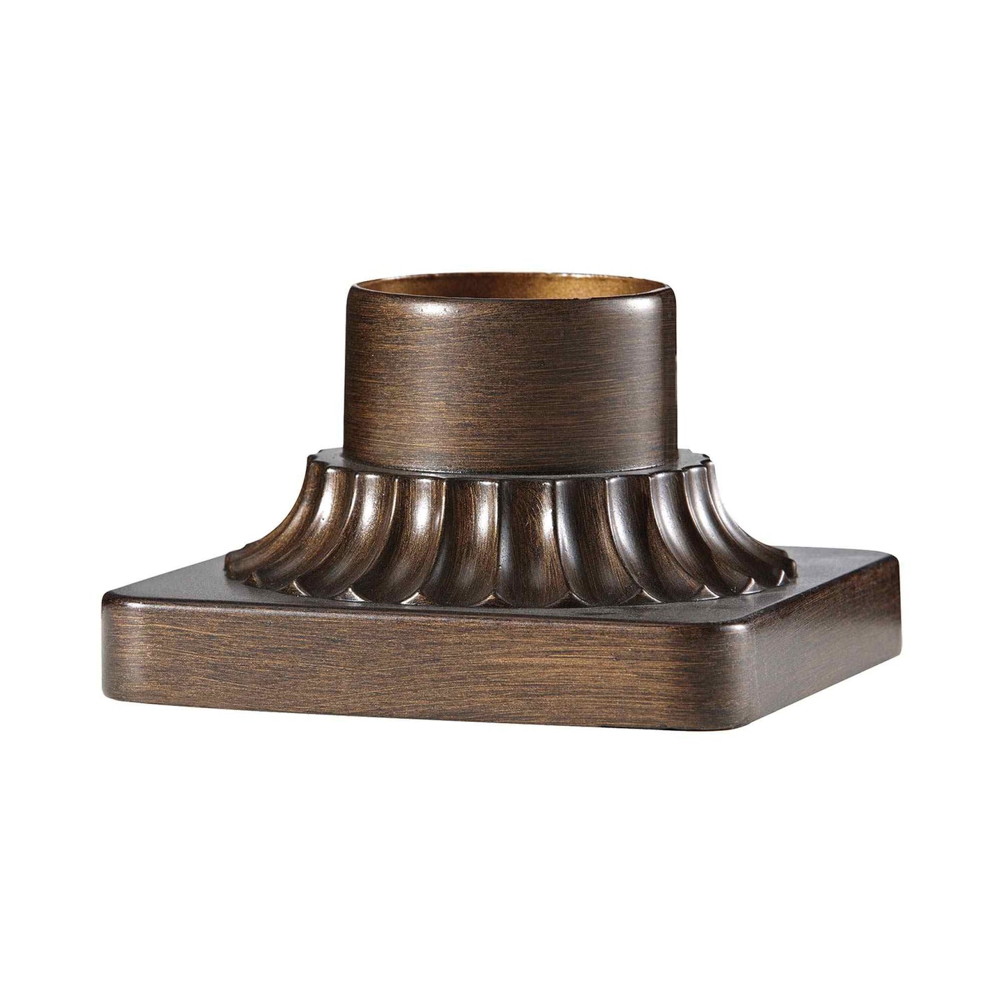 Outdoor Pier Mount Base in Heritage Bronze.