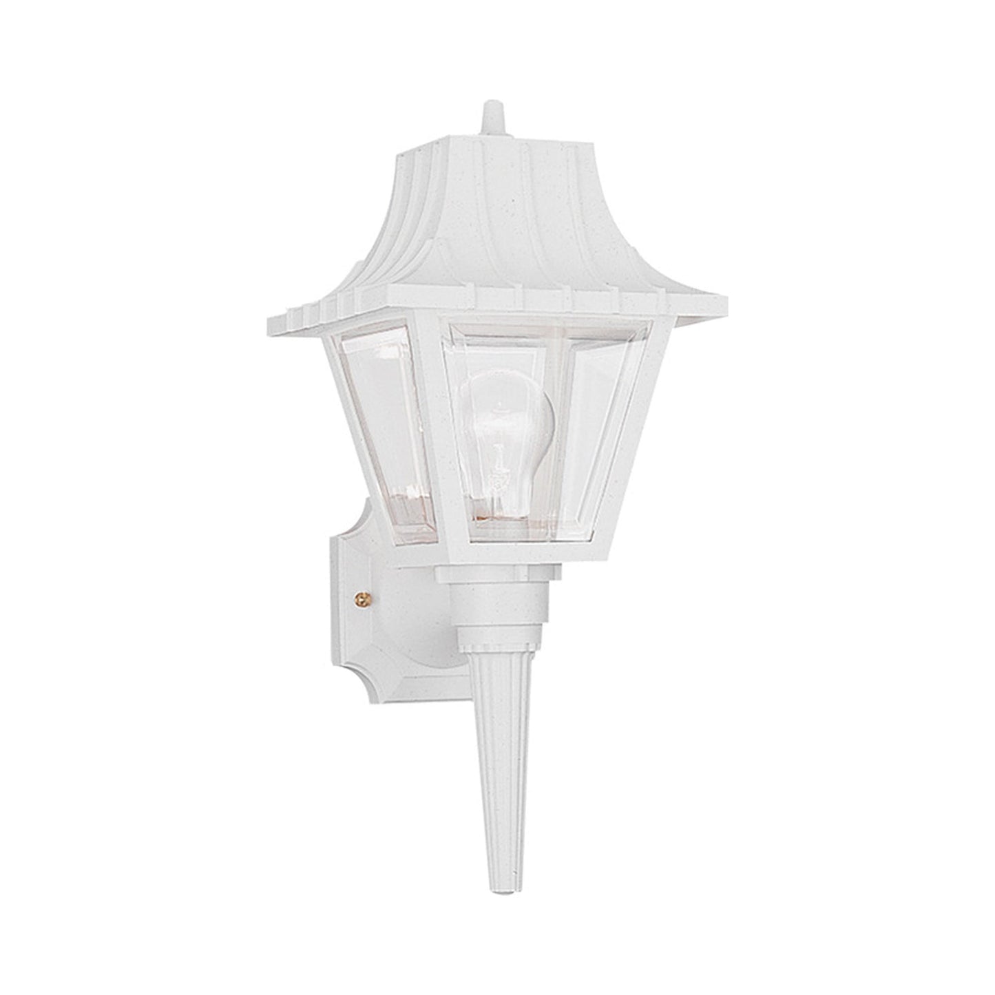 Outdoor Polycarbonate Wall Light in White.