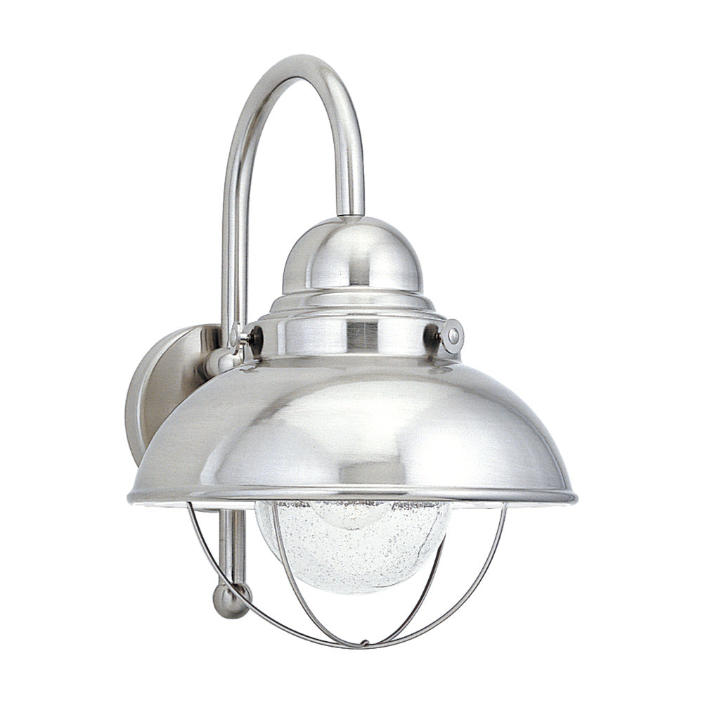 Sebring Outdoor Wall Light in Brushed Stainless (Large).