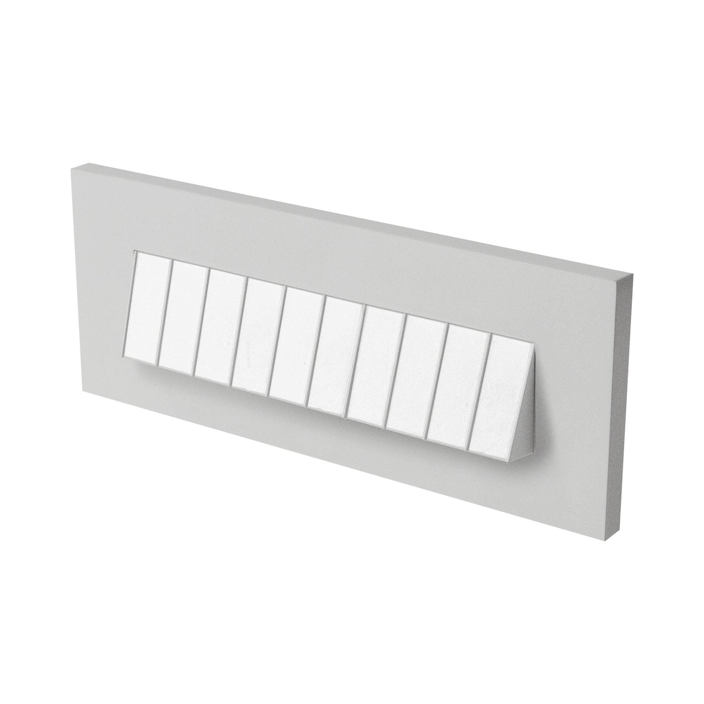 Tarpa Outdoor LED Amber Brick Light in Satin Nickel.