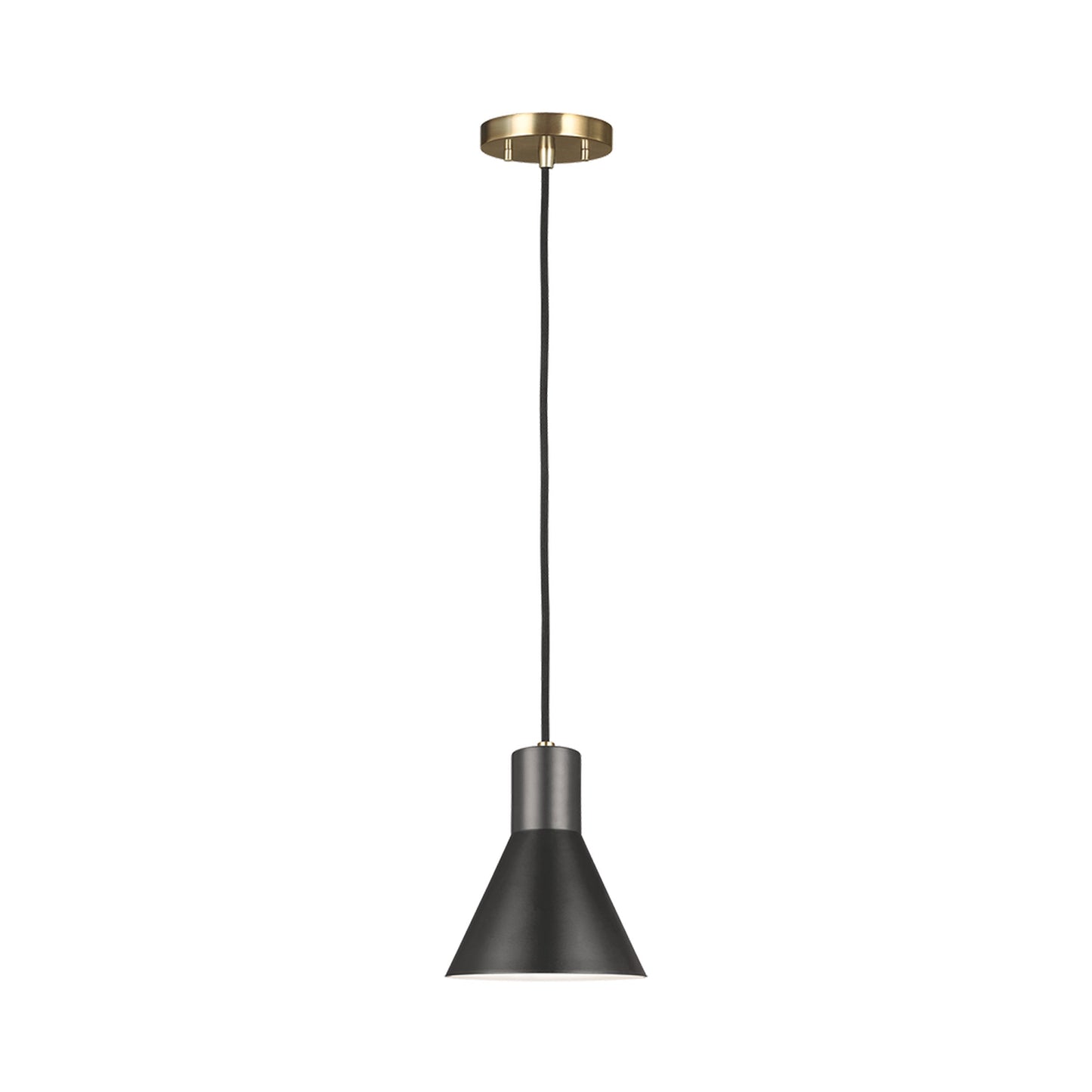 Towner Mini Pendant Light in Satin Brass.