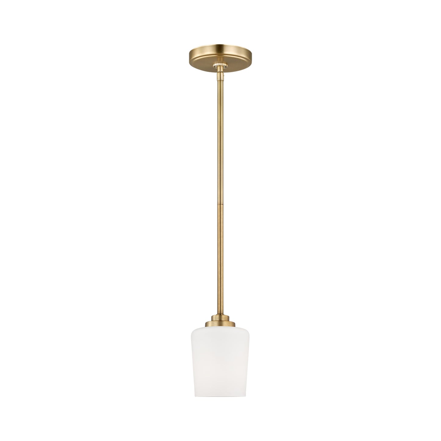 Windom Mini Pendant Light in Satin Brass.