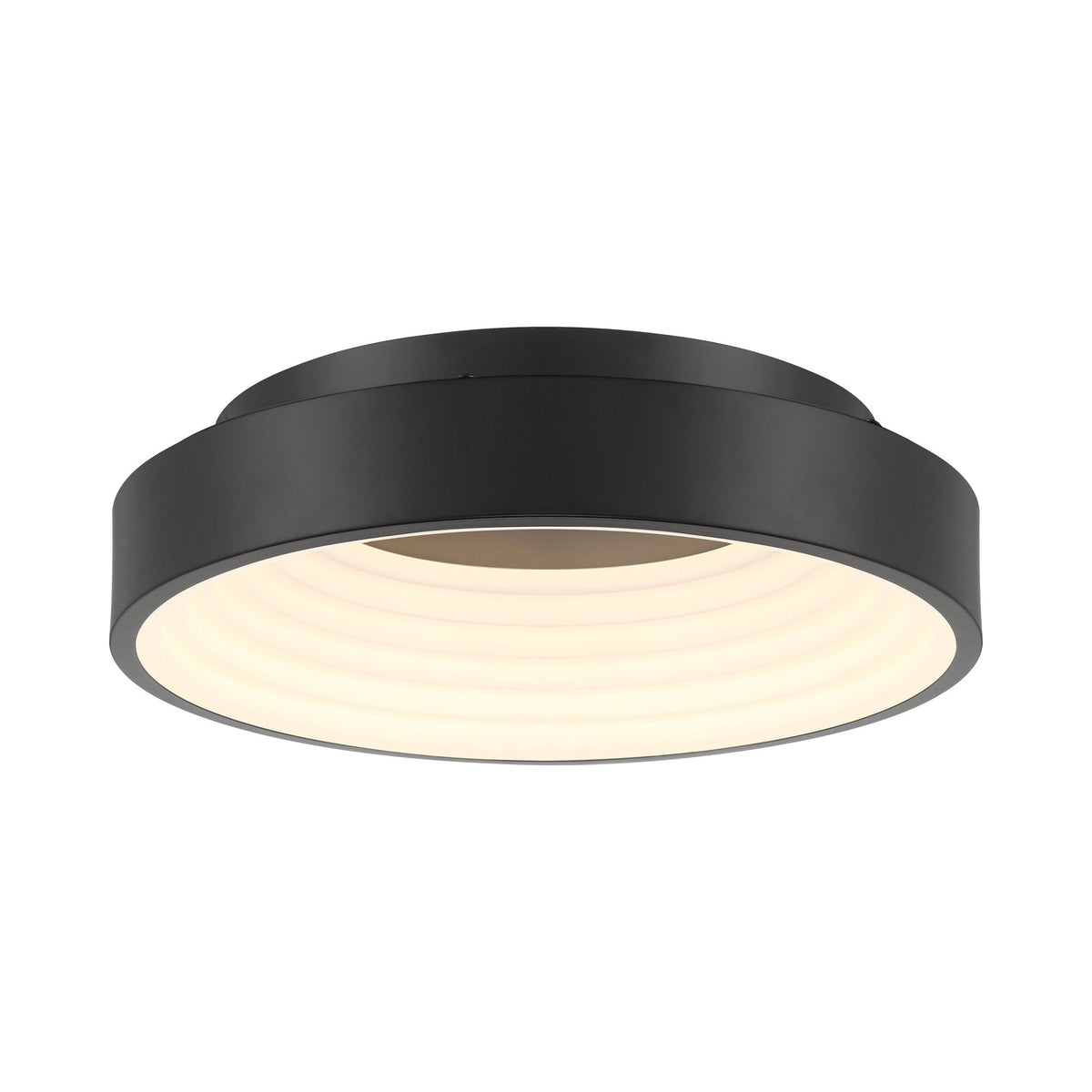 Conc LED Flush Mount Ceiling Light in Coal (15-Inch).