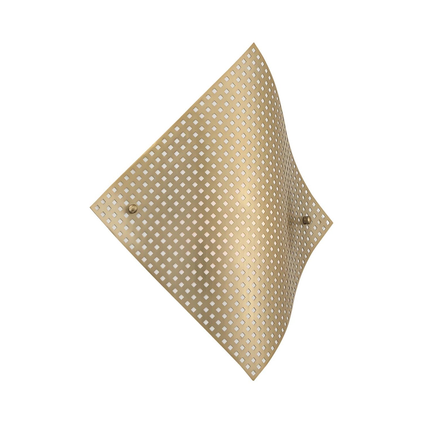 Grid Wall Light in Soft Brass.