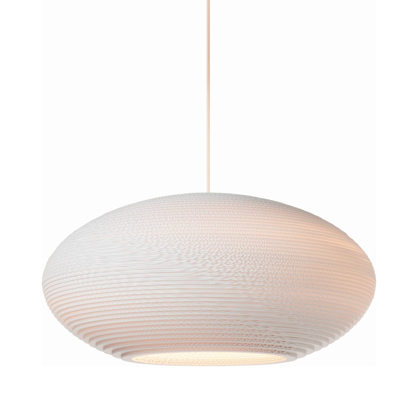 Disc Pendant Light in White (Large).