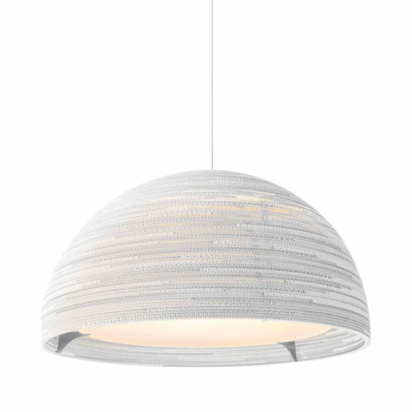 Dome Pendant Light in White.