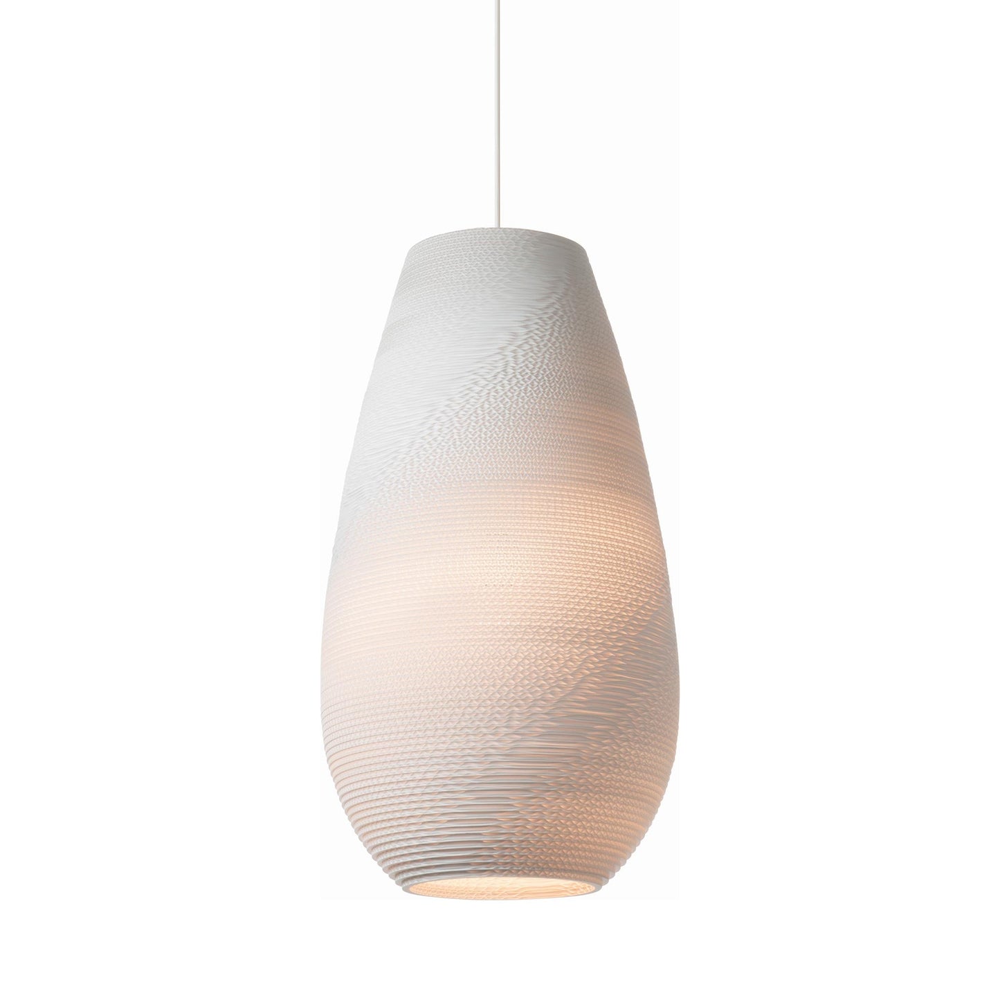 Drop Pendant Light in White (Large).