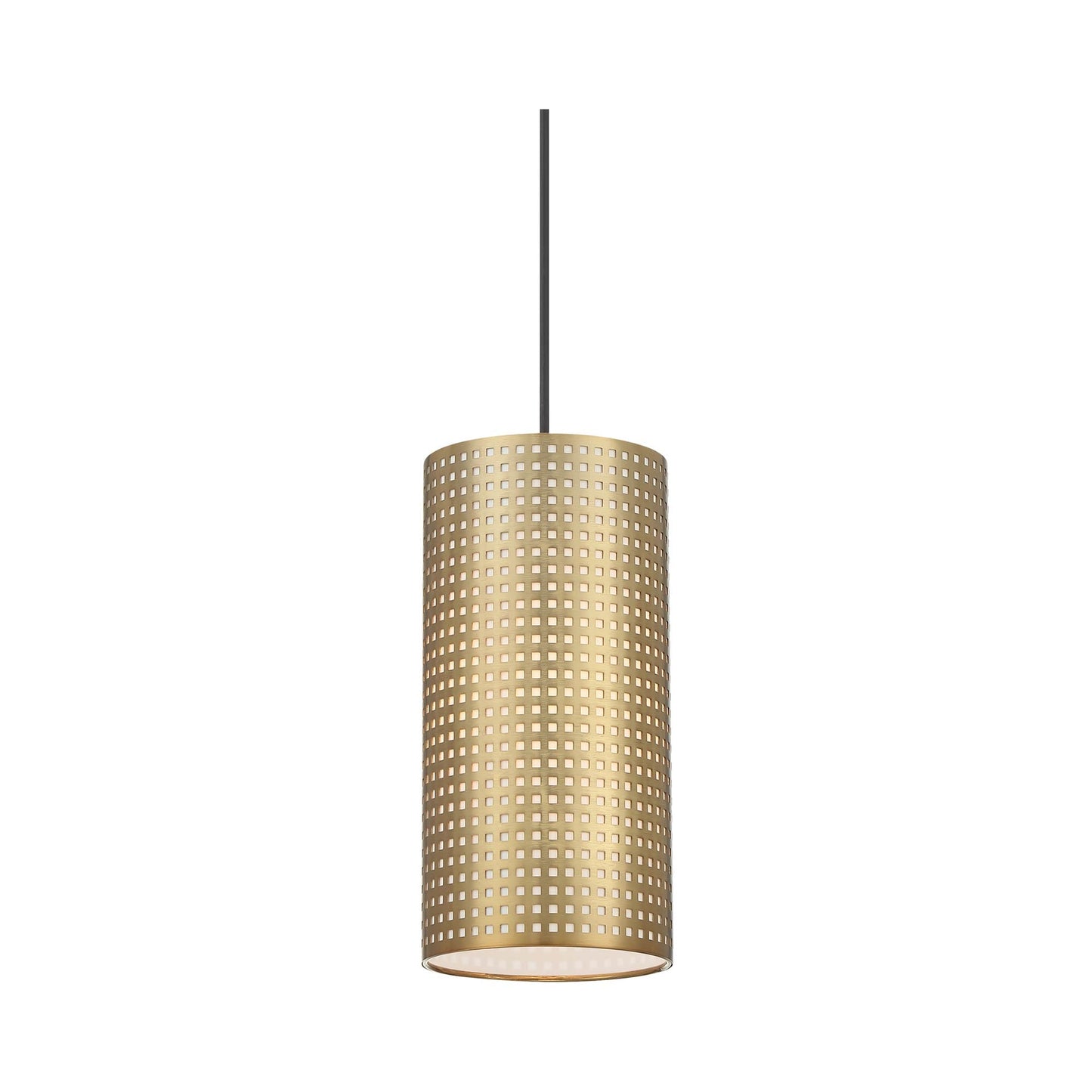 Grid Pendant Light Soft Brass (1-Light).