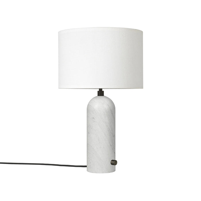 Gravity Table Lamp in White Marble (White) (Small).