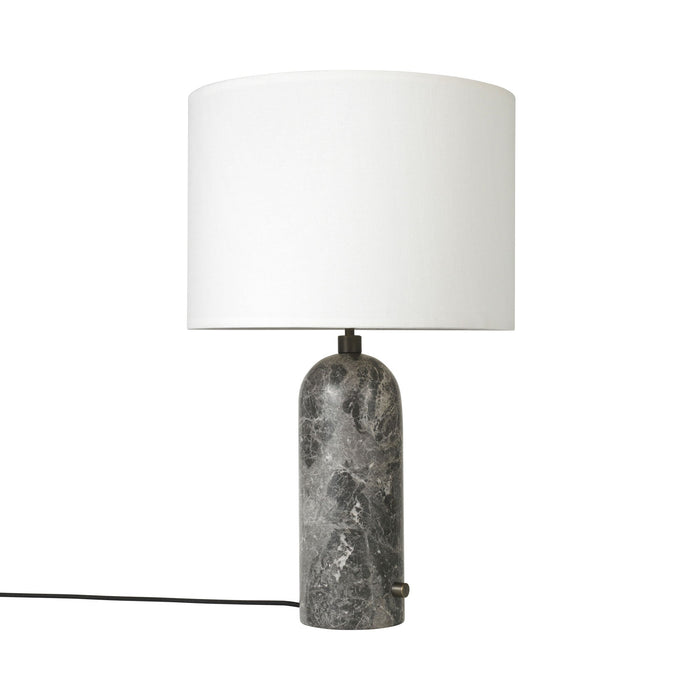 Gravity Table Lamp in Grey Marble (White) (Large).
